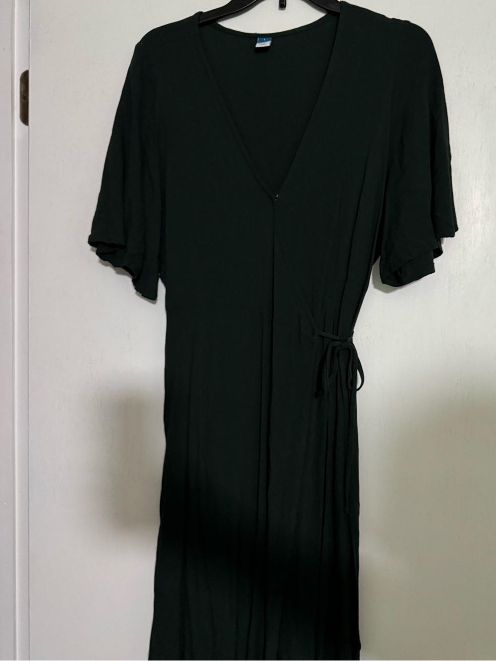 Women's Dark Green Wrap Dress - Unbranded